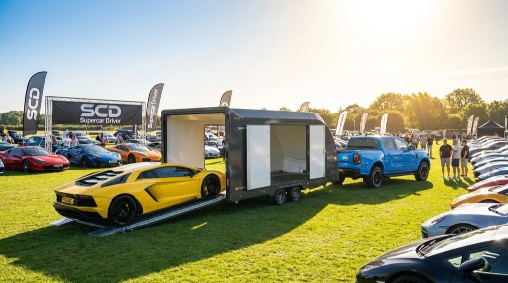 Supercar unloading at a Supercar Driver SCD event