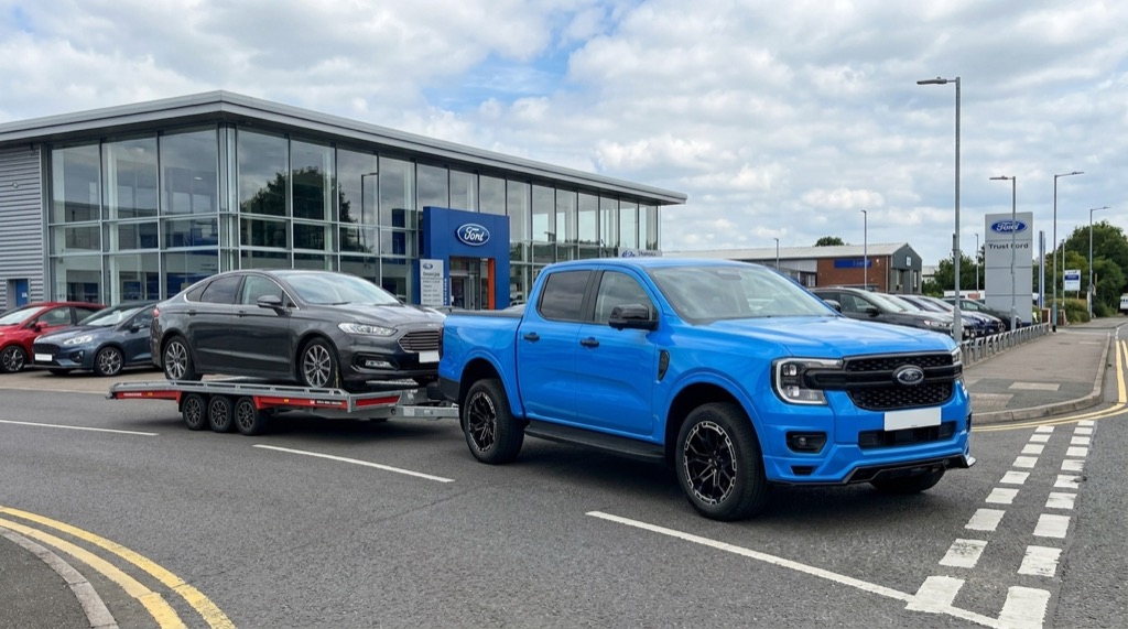 Brian James T Transporter on a UK dealer forecourt